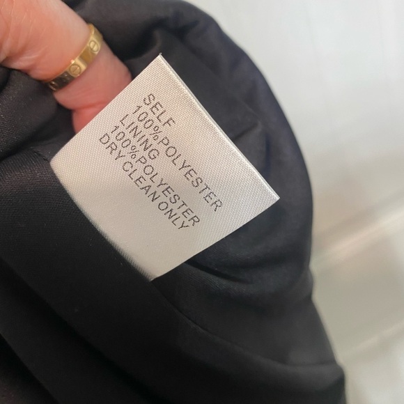 NWT SHO by Tadashi Shoji [ 0 ] Metallic Textured Fringe Minidress in Steel - Picture 6 of 13